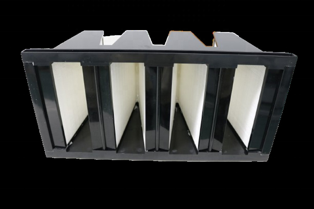 Filtre à air de banque de salle propre V de système de la CAHT avec le cadre en plastique d'ABS