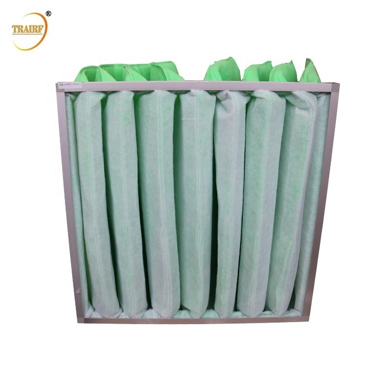 50Pa a galvanisé le filtre à air de fibre de verre de filtre à manches de climatisation de cadre