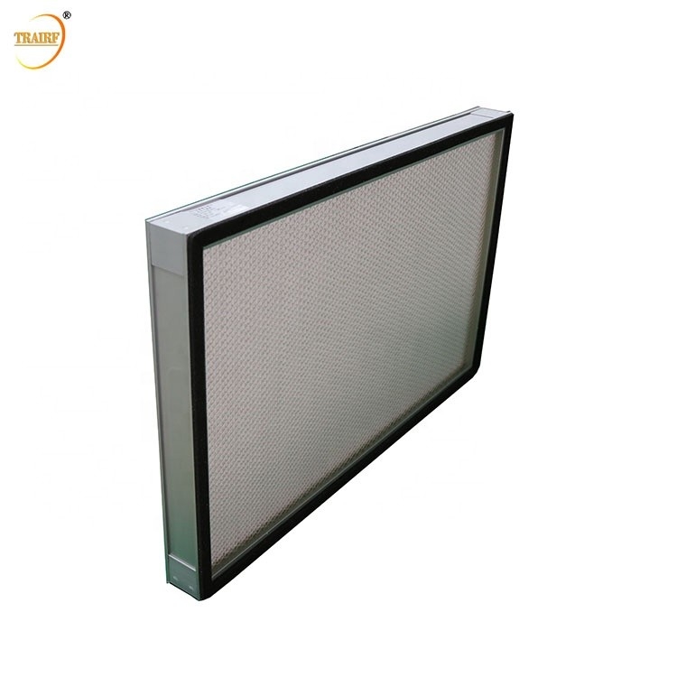 Filtre à air des médias HEPA de fibre de verre de filtre du cadre HEPA d'alliage d'aluminium de H11 H12 H13 H14 U15 U16 U17