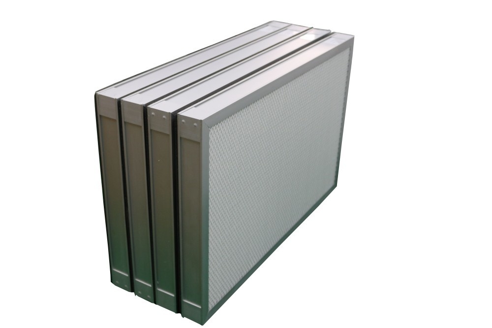 Filtre à air terminal du panneau HEPA des médias H13 H14 de Mini Pleats Glass Fiber Filter de filtration pour le capot d'écoulement laminaire