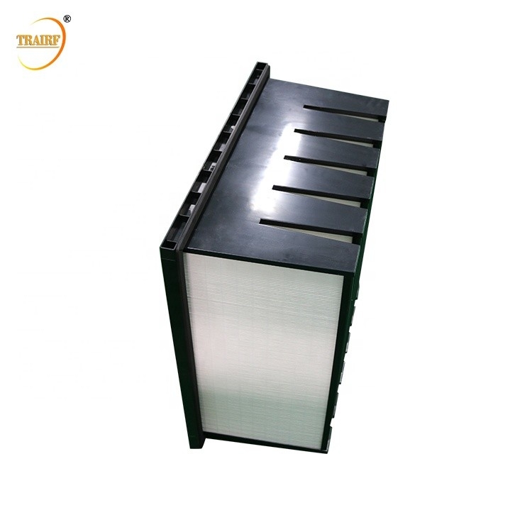 Filtre à air en verre du filtre HEPA de banque des médias 24x24x12 V de Microfine de cadre en plastique d'ABS