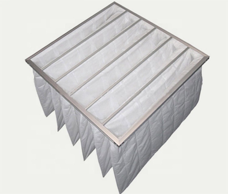 Filtre à air lavable blanc de sac de fibre de polyester pour l'usine de ciment