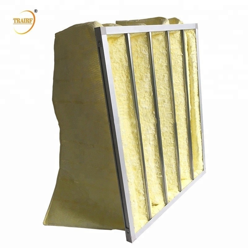 Filtres à air micro de poche de cabine de peinture de fibre de verre de tissu non-tissé de F7 F8 F9