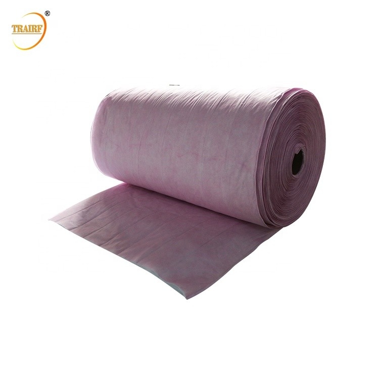 Petit pain moyen de médias de filtre à air de sac de poche de fibre synthétique de l'efficacité F7