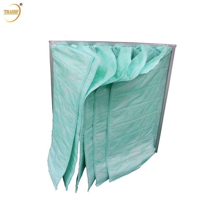 Filtre à air G4 F5 F6 de sac de poche de filtre à air de la poche AHU de forme de v