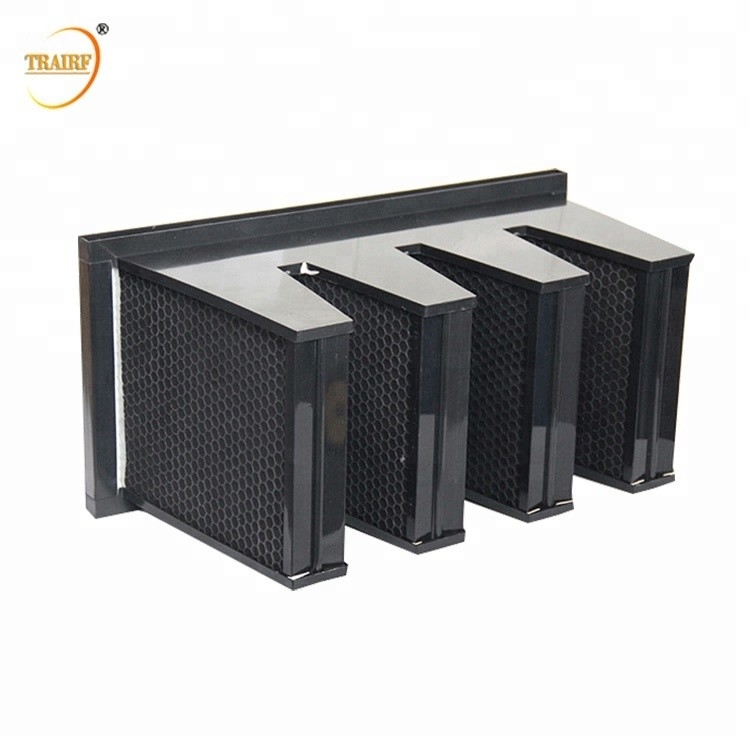 filtre à air 800-4200 CMB/H de banque du filtre à air V du charbon actif 0.3u