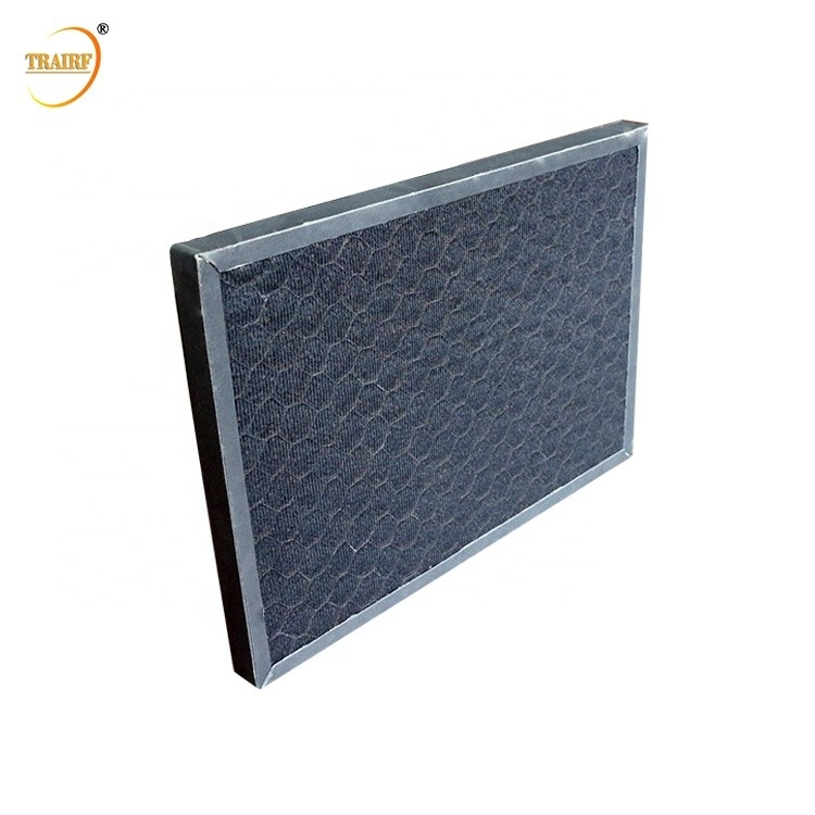 feuille 250*200*10mm de filtre à air de charbon actif du nid d'abeilles 5um