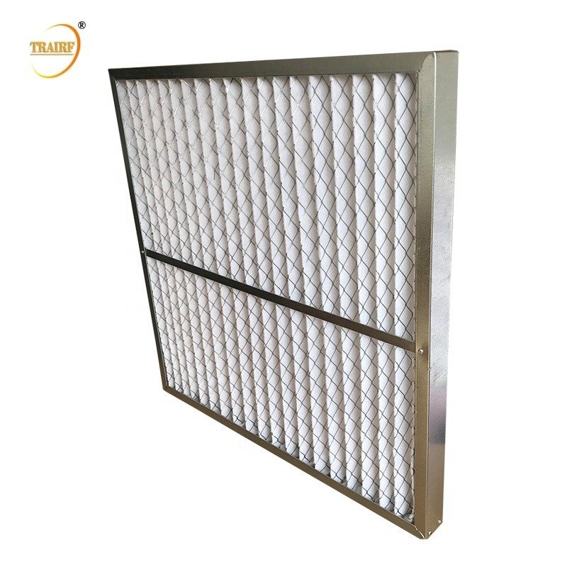 Le climatiseur en aluminium du cadre G4 a plissé le filtre 0.5micro de panneau