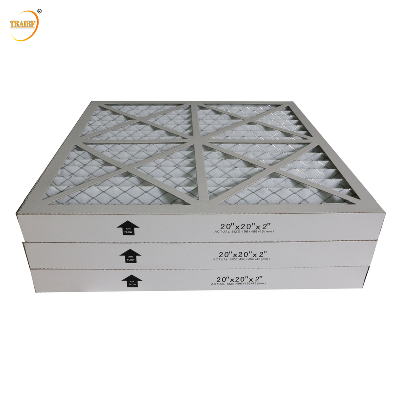 Filtre à air se pliant industriel G3/G4 de panneau de cadre du carton UL900