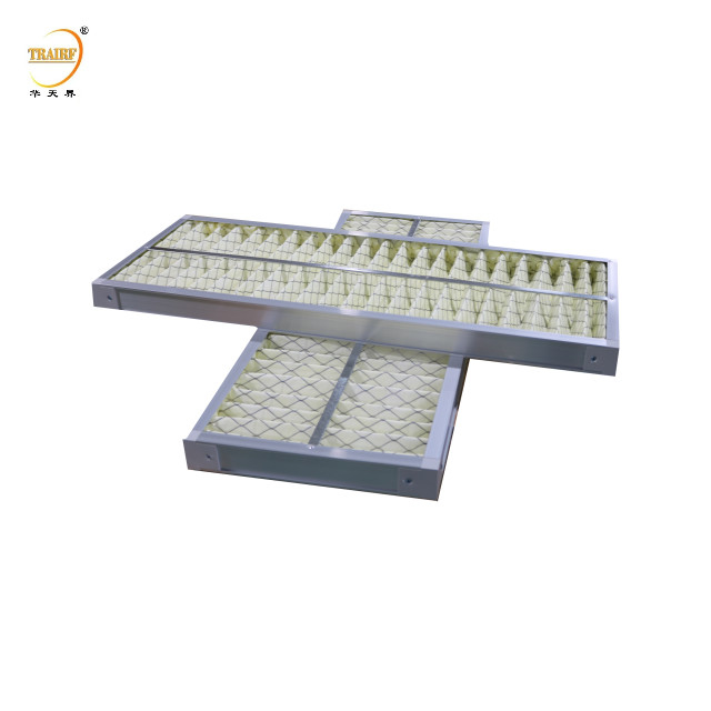 Filtre à poussière en maille d'aluminium à panneau plissé pour capot à débit laminé