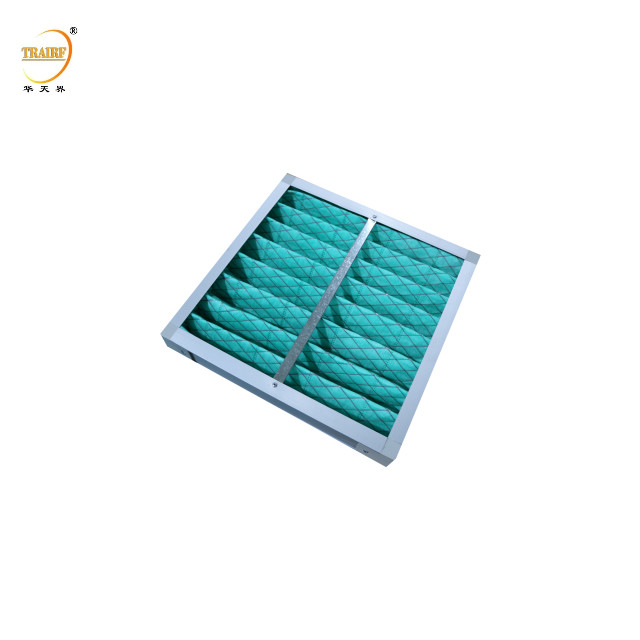 Filtre de climatisation secondaire avec cadre en aluminium Filtre d'air pour système de ventilation industriel