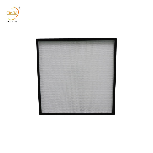 H13 H14 Efficacité Mini-filtre à air Hepa à plis pour système de ventilation ou capot à débit laminaire