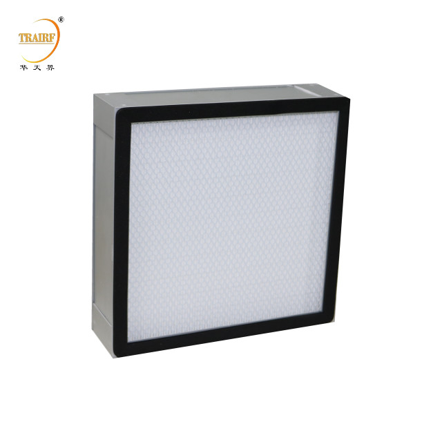 H13 H14 Efficacité Mini-filtre à air Hepa à plis pour système de ventilation ou capot à débit laminaire