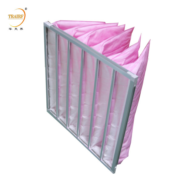 F8 Efficacité Filtre à air de poche Nouveau filtre à air de poche HVAC en tissu composite non tissé