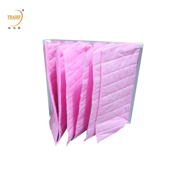 F8 Efficacité Filtre à air de poche Nouveau filtre à air de poche HVAC en tissu composite non tissé