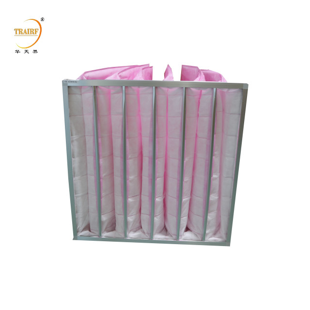 F8 Efficacité Filtre à air de poche Nouveau filtre à air de poche HVAC en tissu composite non tissé