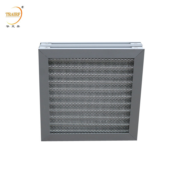 G3 Filtre à air lavable métallique Filtre à air en maille d'aluminium ondulé