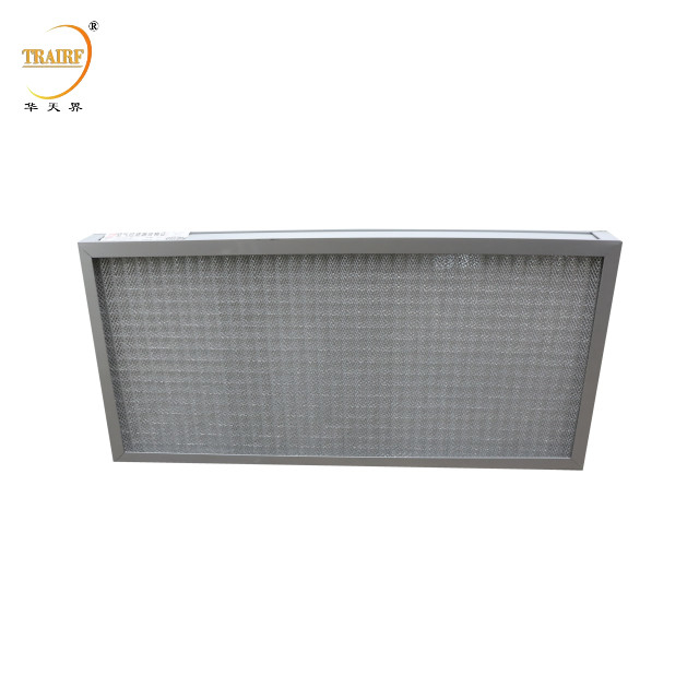 Filtre à air à carreaux métalliques plissés Filtre à air lavable pour salle blanche