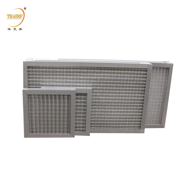 Filtre pré-air à mailles ondulées en aluminium métallique lavable pour équipement de nettoyage