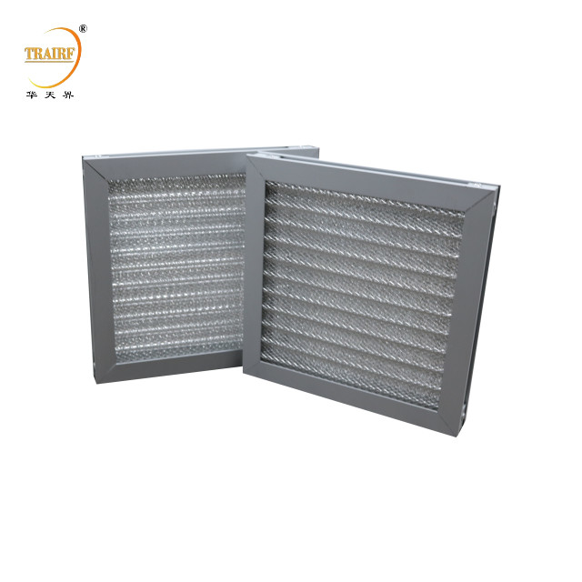 Filtre pré-air à mailles ondulées en aluminium métallique lavable pour équipement de nettoyage
