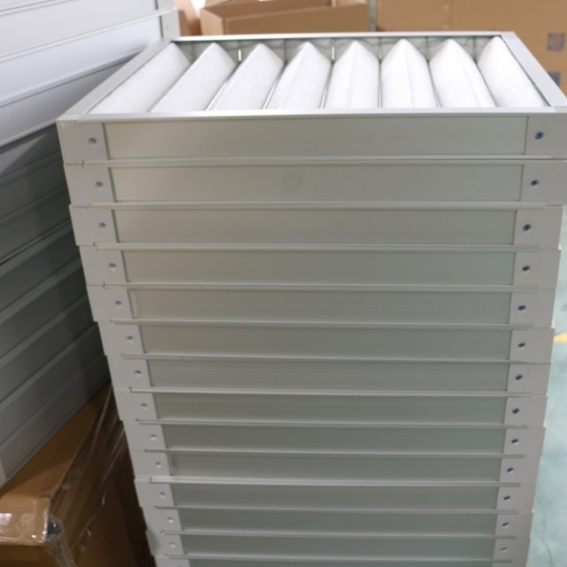Filtre AHU G3 G4 Panneau de remplacement Préfiltre plissé pour salle de nettoyage