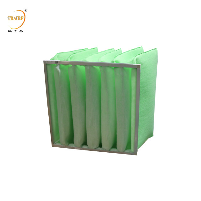Médias de filtrage synthétique Merv 8 Blanc et vert Polypropylène tissé Filtre à air