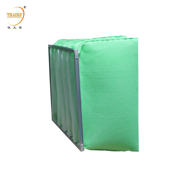 Filtre à arrêt de cabine de peinture verte blanche industrielle de type F6 pour la climatisation