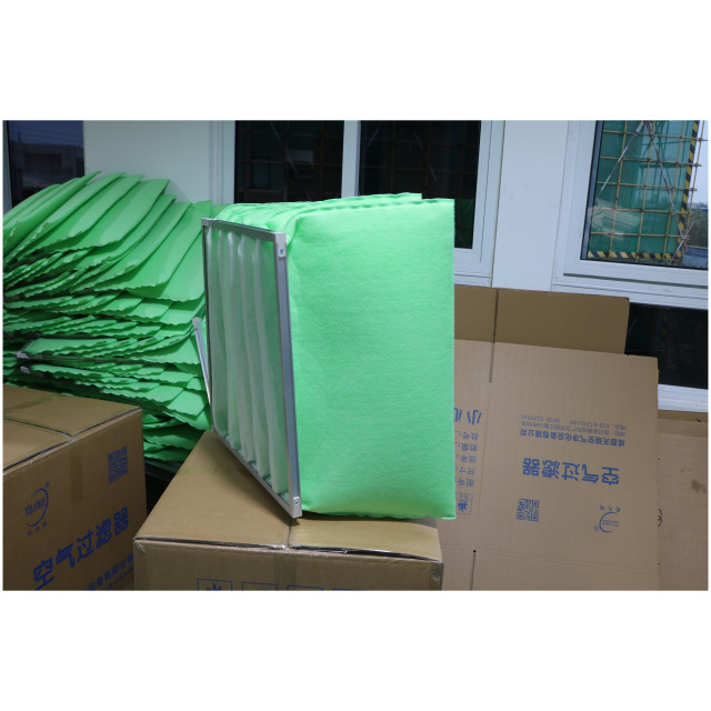 Médias de filtrage synthétique Merv 8 Blanc et vert Polypropylène tissé Filtre à air