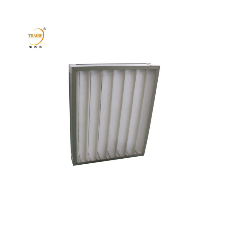 G3 G4 Panneau de remplacement AHU pré-filtre plissé avec cadre en aluminium ou galvanisé