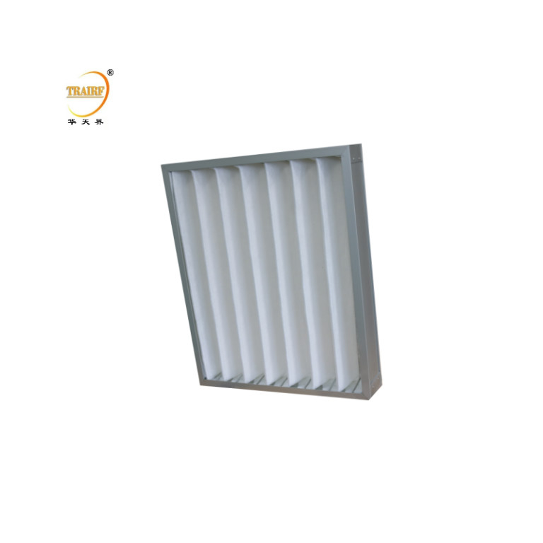 G3 G4 Panneau de remplacement AHU pré-filtre plissé avec cadre en aluminium ou galvanisé