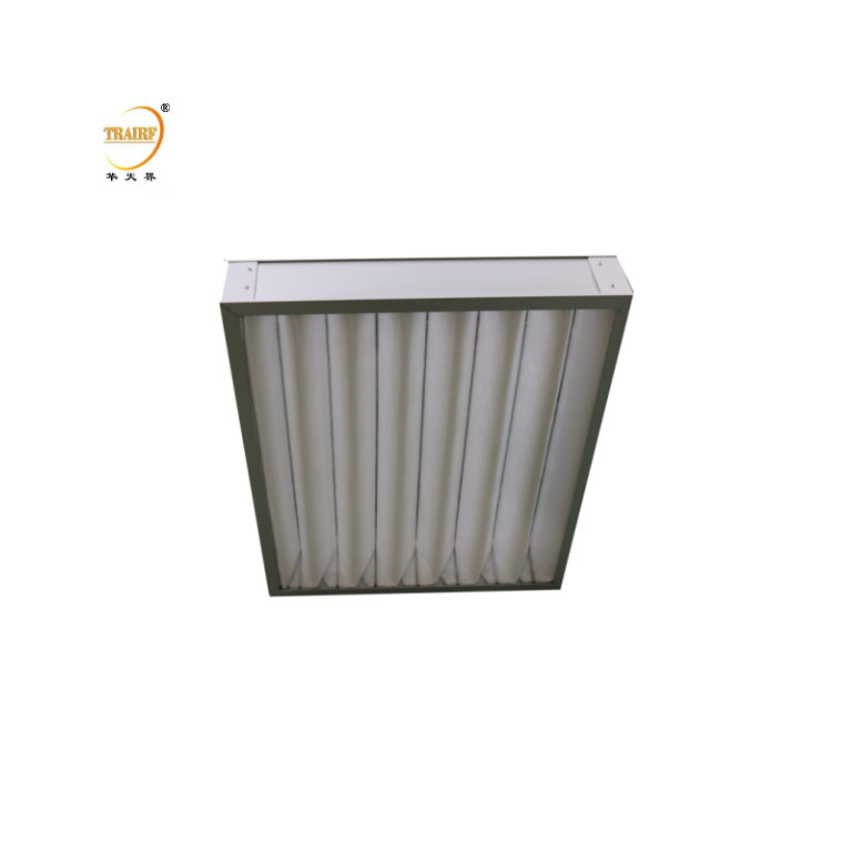 G3 G4 Panneau de remplacement AHU pré-filtre plissé avec cadre en aluminium ou galvanisé