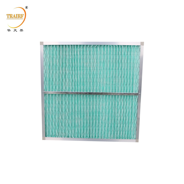 Filtre à poussière OEM recyclable et lavable G3 G4 Merv8 Filtre à air plissé Préfiltre pour AC / HVAC